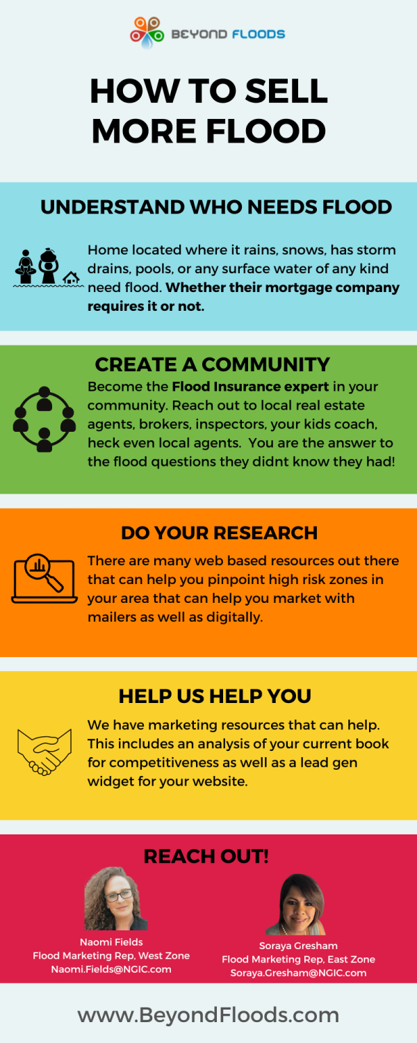 how to sell flood infographic